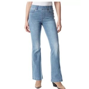 Gloria Vanderbilt Women's Shape Effect Pull-On Flared-Leg Jeans Light Blue 10 AV